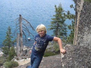 Jordan hiking at Lake Tahoe