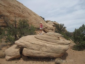 Alyssa climbed this all by herself!