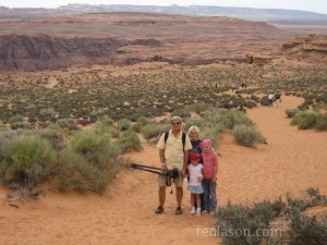 Our hike out...