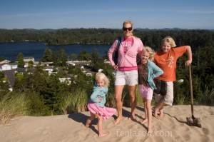 View of our campground in the background