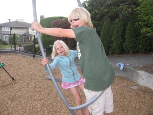 Kids at the Kerry Park playground