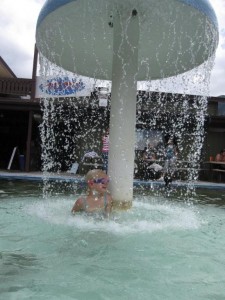 Alyssa at the hot springs pool