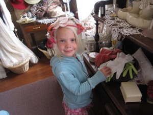 Alyssa in an antique store