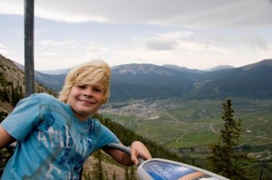 Jordan on the ski lift