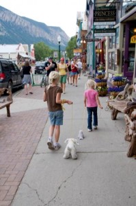 Carlye and Alyssa Walking in Crested Butte