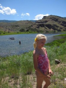 Carlye at the Green River, UT