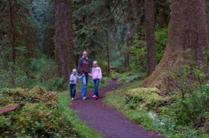 Rochelle, Carlye, & Alyssa on the Hoh River Trail