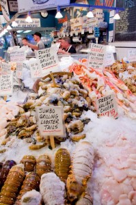 Seafood at Pikes Place Market