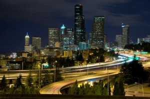 Downtown Seattle shot from the 12th Ave bridge