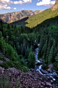 Driving to Yankee Boy Basin via Camp Bird Road