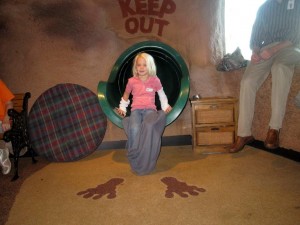 Alyssa on the Focus on the Family three story indoor slide