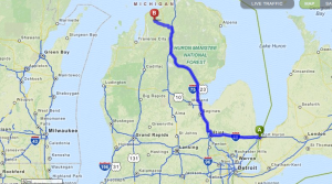 Map Port Huron to E Jordan